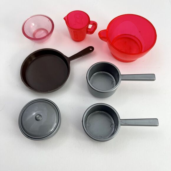 Vintage Barbie‎ Food Kitchen Dishes Cooking Accessories LOT - Picture 4 of 7
